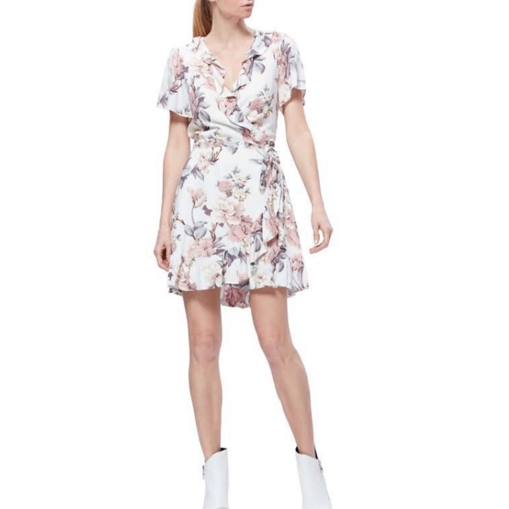 PAIGE Cardamom Wrap Mini Dress